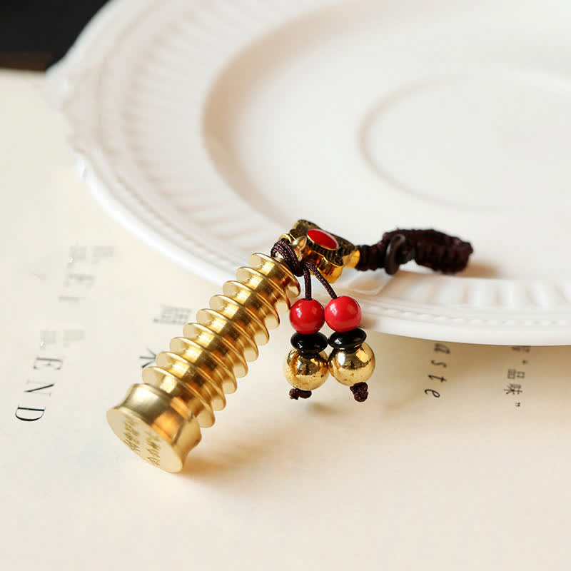 Llavero con rueda de oración Feng Shui Yin Yang Bagua Wenchang Pen Pagoda
