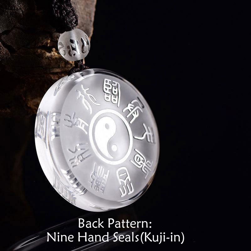 Buddha Stones taoísmo cinco montañas sagradas símbolo Yin Yang Liuli cristal equilibrio collar colgante llavero - image 3