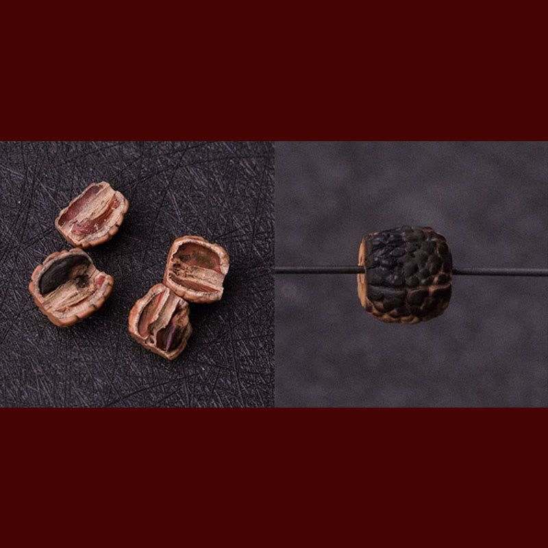 Tíbet 108 Mala cuentas Rudraksha Bodhi semilla zodiaco chino Buda Natal pulsera con dijes de riqueza