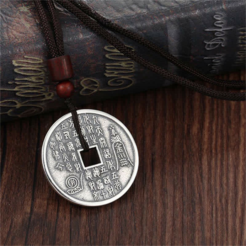Colgante de collar de energía de equilibrio de estrella de moneda de cobre Bagua Yin Yang de Buddha Stones - image 8
