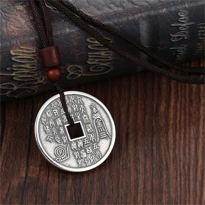 Colgante de collar de energía de equilibrio de estrella de moneda de cobre Bagua Yin Yang de Buddha Stones - image 8