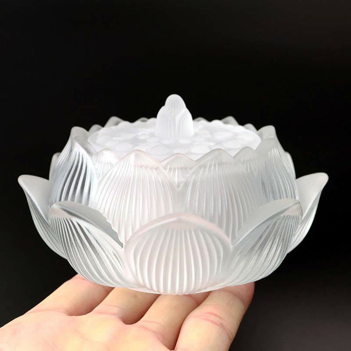 Quemador de incienso de meditación curativa de cristal Lotus Liuli