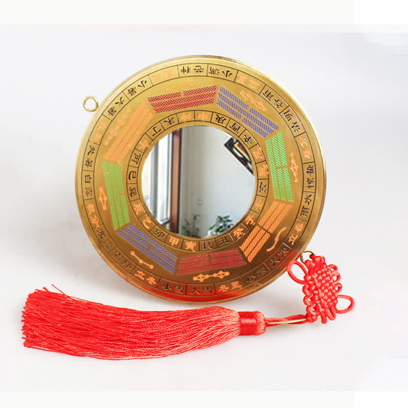 Mapa Feng Shui Bagua Moneda de cobre Equilibrio anudado chino Mapa de energía - 16 centímetros - Mapa Bagua de las Cuatro Estaciones - Espejo cóncavo - image 10