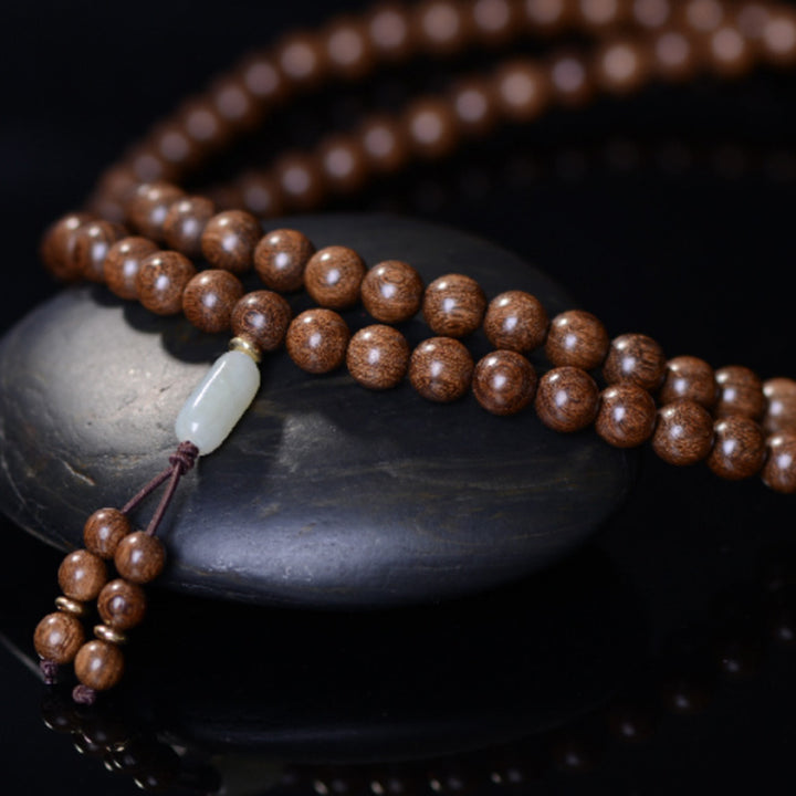 Pulsera Calma De Jade De Palisandro Con 108 Buddha Stones
