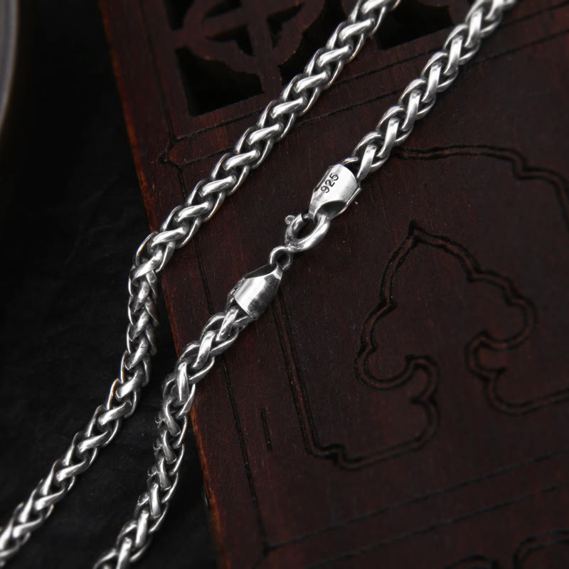 Collar con colgante de fuerza espiritual de doble Dorje Vajra de plata de ley 925 con Buddha Stones