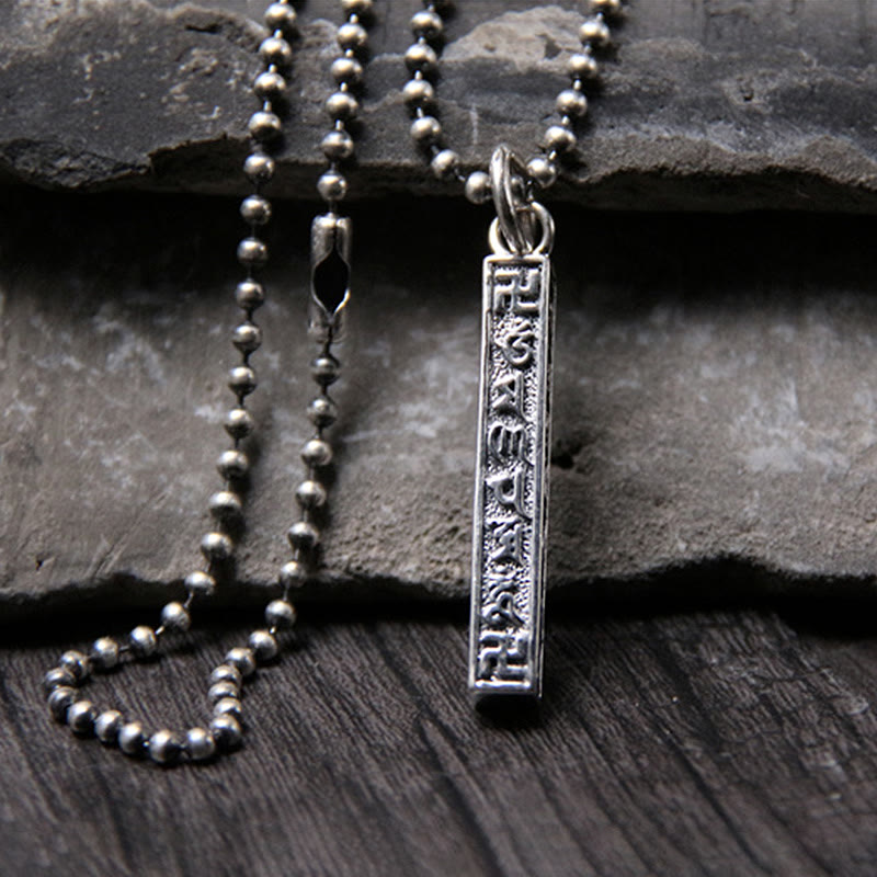 Colgante de plata de ley 925 con símbolo de la esvástica de Buda Om Mani Padme Hum tibetano - image 2