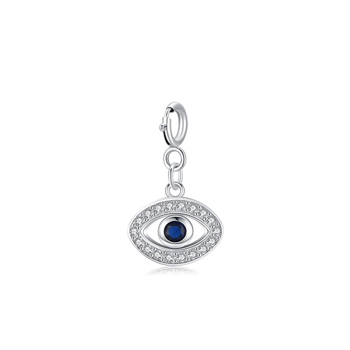Colgante de plata de ley 925 con símbolo de Hamsa de mal de ojo, cadena de suerte y prosperidad - MAL DE OJO (Solo colgante) - image 4