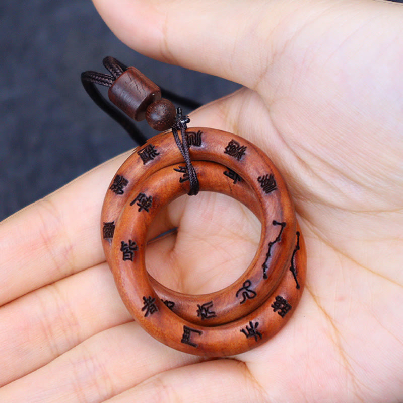 Buddha Stones, relámpago, madera de azufaifa, anillo taoísta Yin Yang, círculo Qiankun, Leizu, tabú, colgante de collar de la suerte
