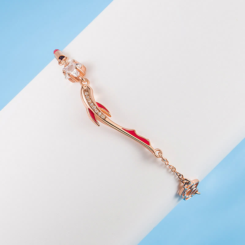 Pulsera de hilo rojo trenzado con estrella de loto y pez Koi de la suerte de plata de ley 925 con Buddha Stones