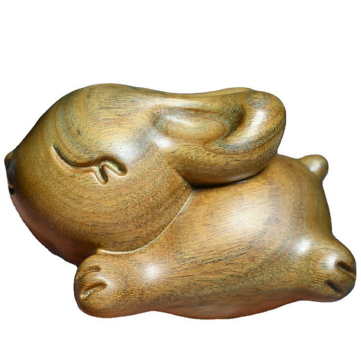 Buddha Stones Sándalo Verde Pequeño Mini Lindo Conejo Conejito Paz Decoraciones