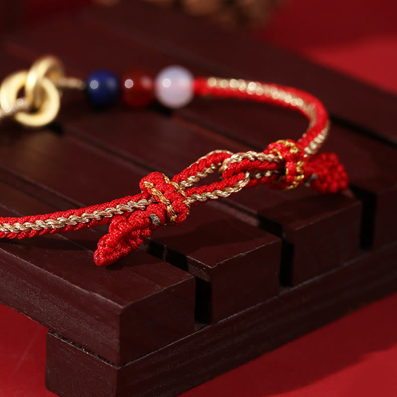 Pulsera auspiciosa de loto con doble hebilla de la paz de plata de ley 925 con Buddha Stones