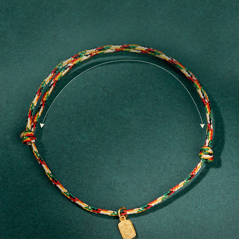 Buddha Stones auspicioso personaje Fu paz y alegría suerte pulsera multicolor hecha a mano para niños y adultos