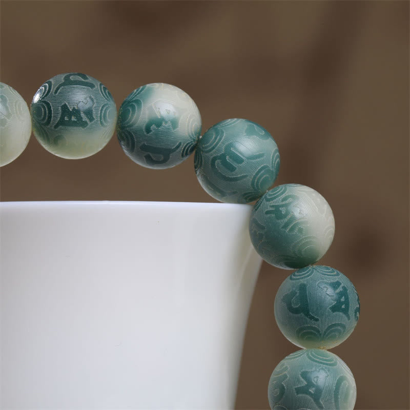 Buddha Stones , semillas Bodhi, Om Mani Padme Hum grabadas para mantener alejados los espíritus malignos
