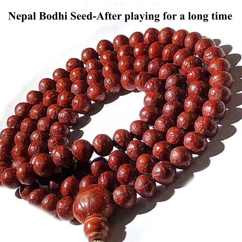 Buddha Stones 108 cuentas Mala Nepal semilla Bodhi suerte riqueza borla pulsera