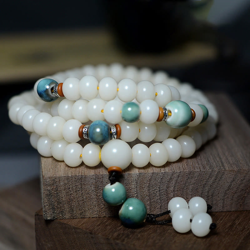 Buddha Stones 108 cuentas Mala semilla Bodhi mantener alejados los espíritus malignos pulsera tranquila
