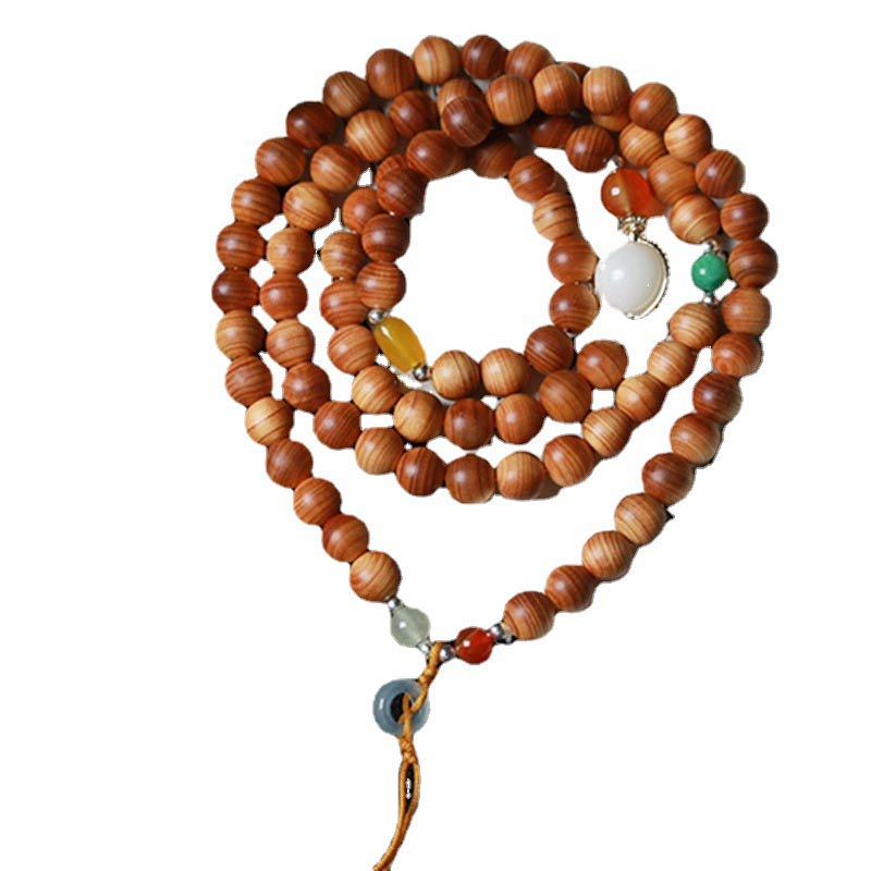Pulsera de collar curativo Mala de palisandro tibetano