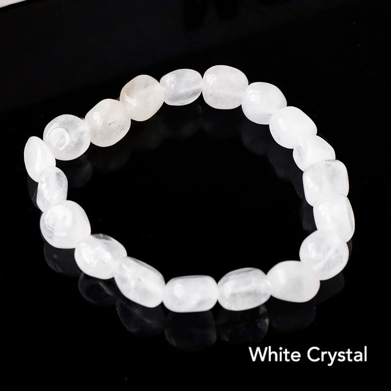 Pulsera de conciencia espiritual de piedra de cristal de forma irregular natural