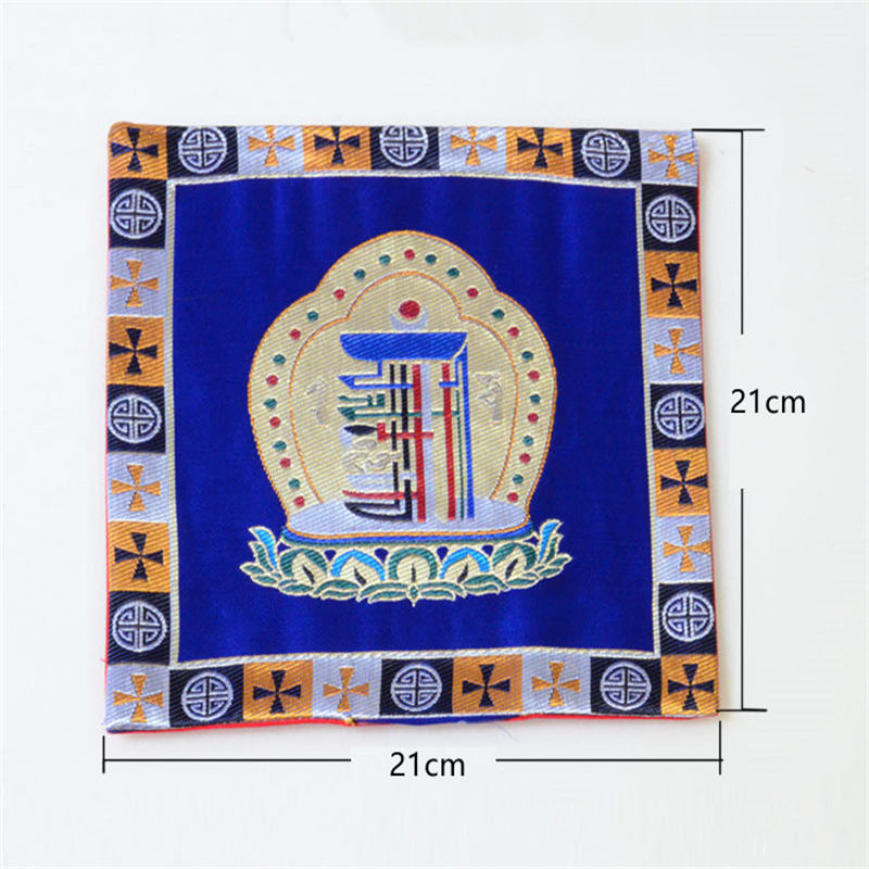 Estera de altar de oración Man-Bcu Kalachakra, estera de Jacquard para meditación curativa