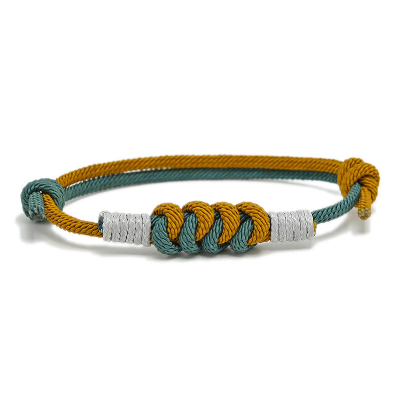 Pulsera de hilo trenzado con fuerza de nudo King Kong de diseño simple con Buddha Stones