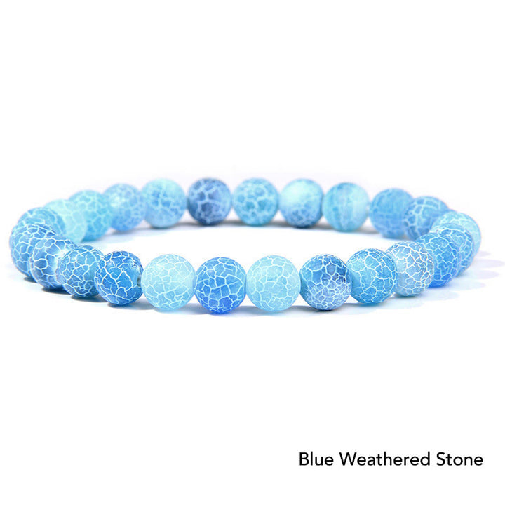 Pulsera con cuentas de equilibrio de cristal de piedra de ágata natural
