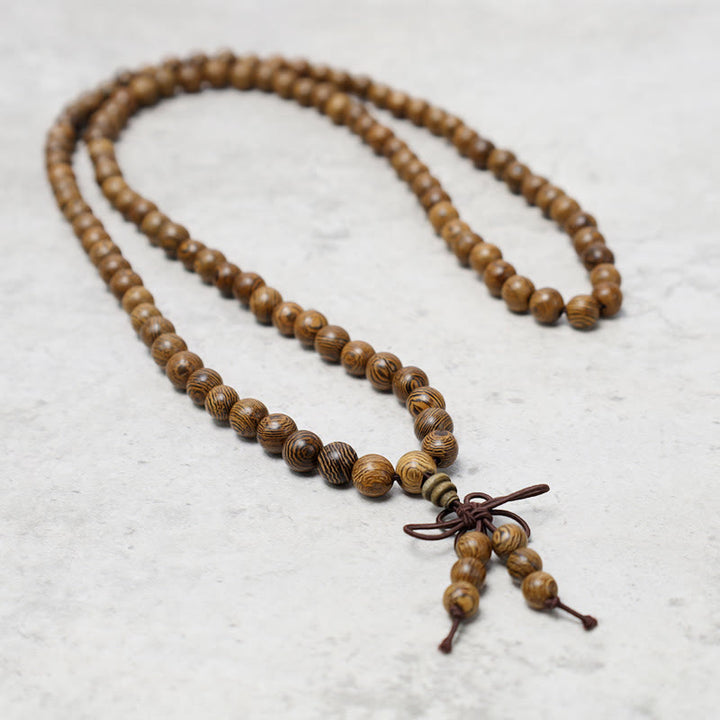 Pulsera de cuentas de Mala con Buddha Stones , 108, oración, meditación, sándalo, elástica - image 17
