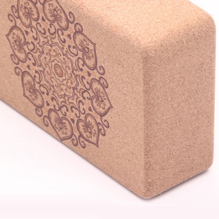 Buddha Stones Bloque de corcho para yoga consciente con mandala tibetano - image 14