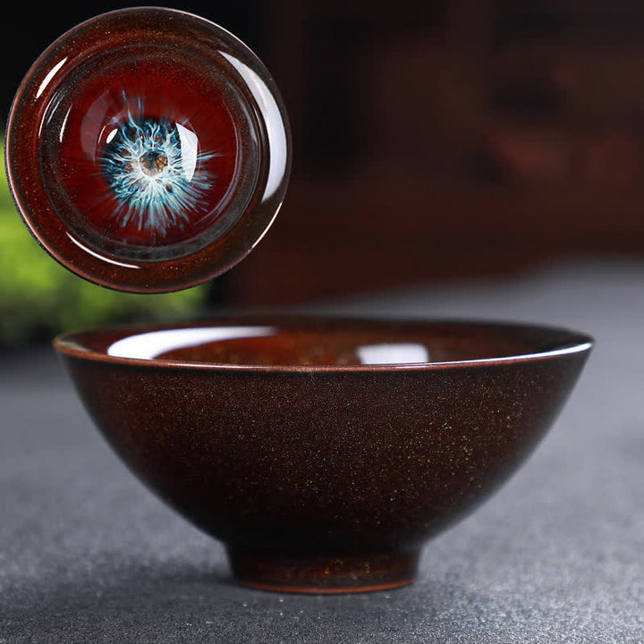 Tazas de té de cerámica coloridas con Buddha Stones para el hogar y la oficina