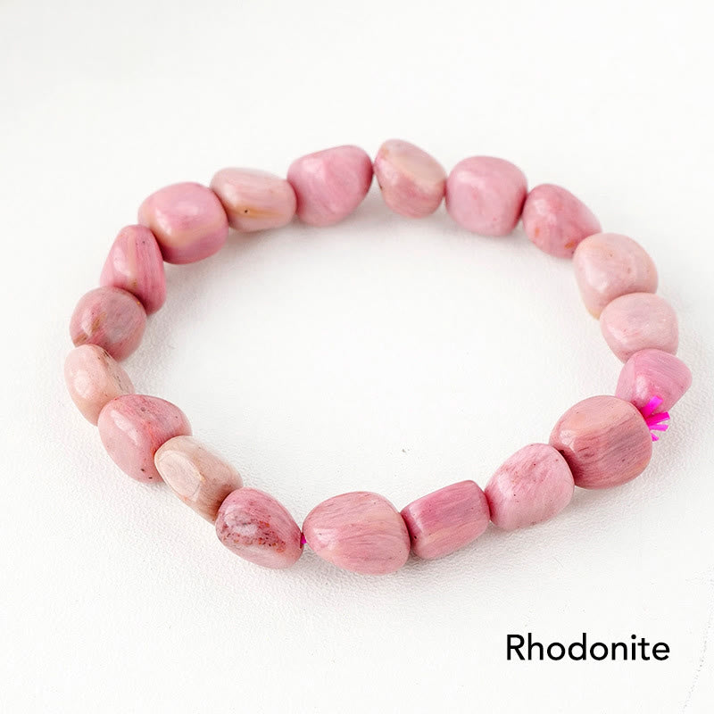 Pulsera de conciencia espiritual de piedra de cristal de forma irregular natural