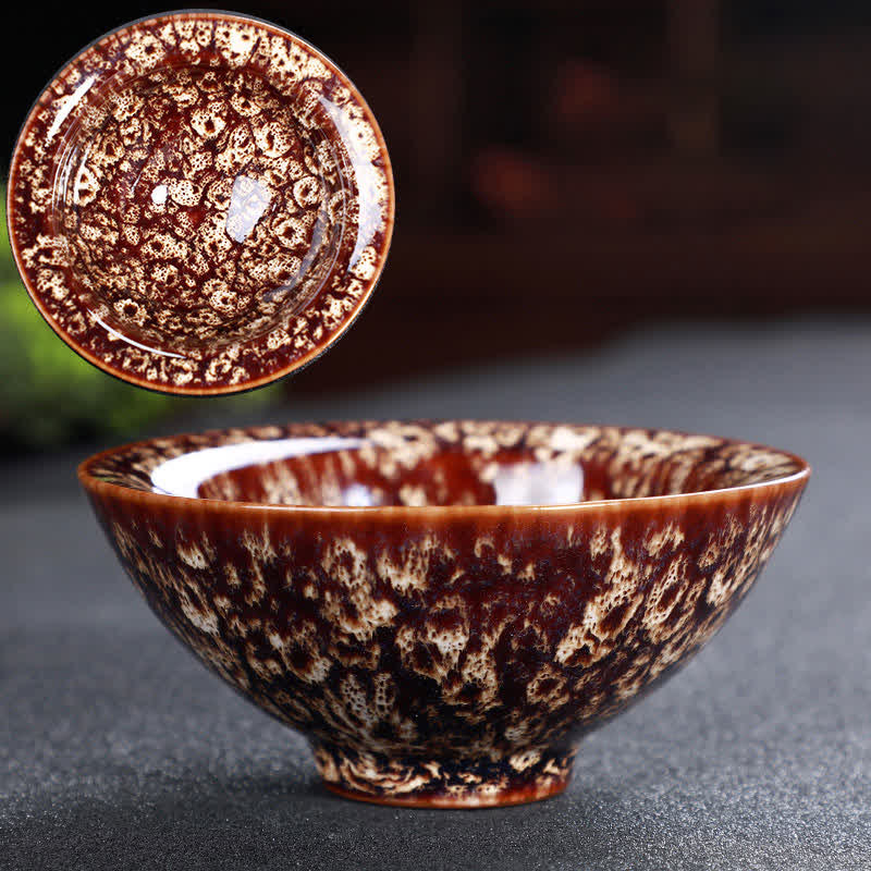 Tazas de té de cerámica coloridas con Buddha Stones para el hogar y la oficina