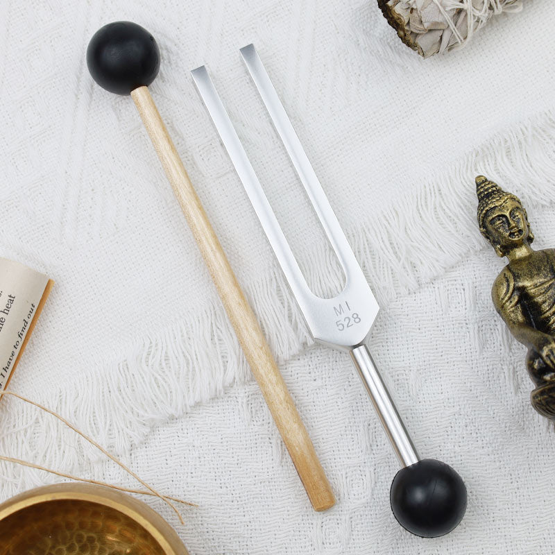 Diapasón de Buddha Stones , aleación de aluminio de 528HZ para decoración de chakras y adornos de terapia de sonido con mazo