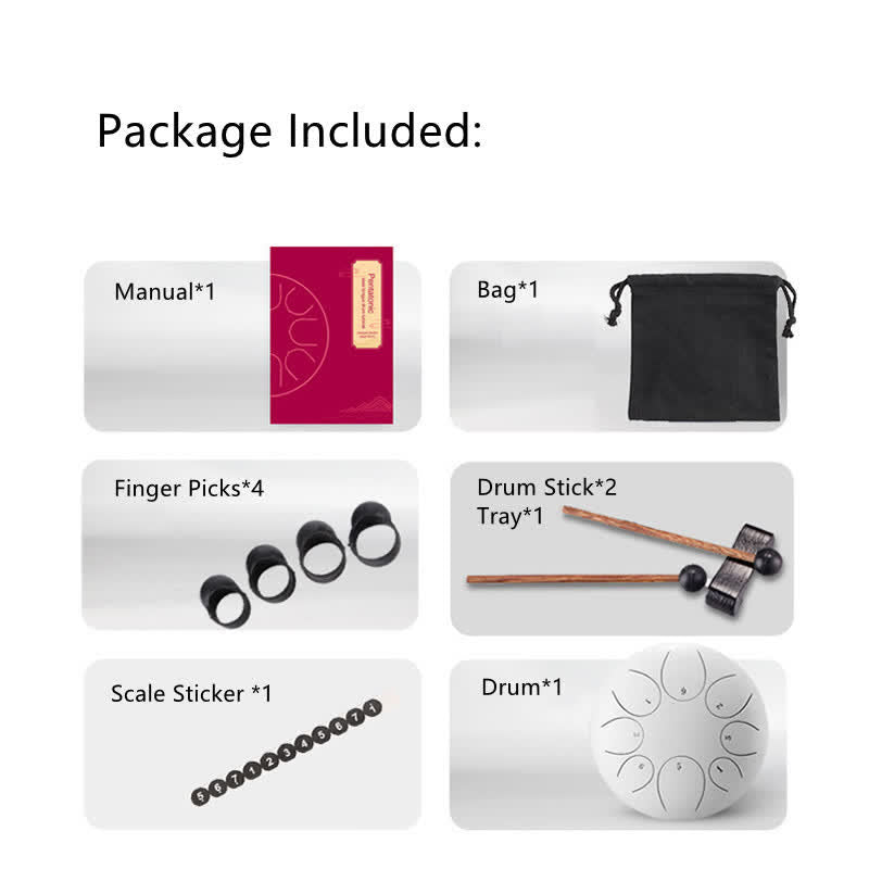 Kit de batería de yoga para meditación curativa con sonido de tambor de lengua de acero