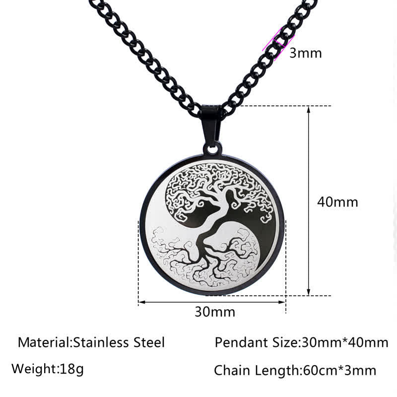 Colgante de collar con conexión de acero de titanio y Buddha Stones, el árbol de la vida - image 10