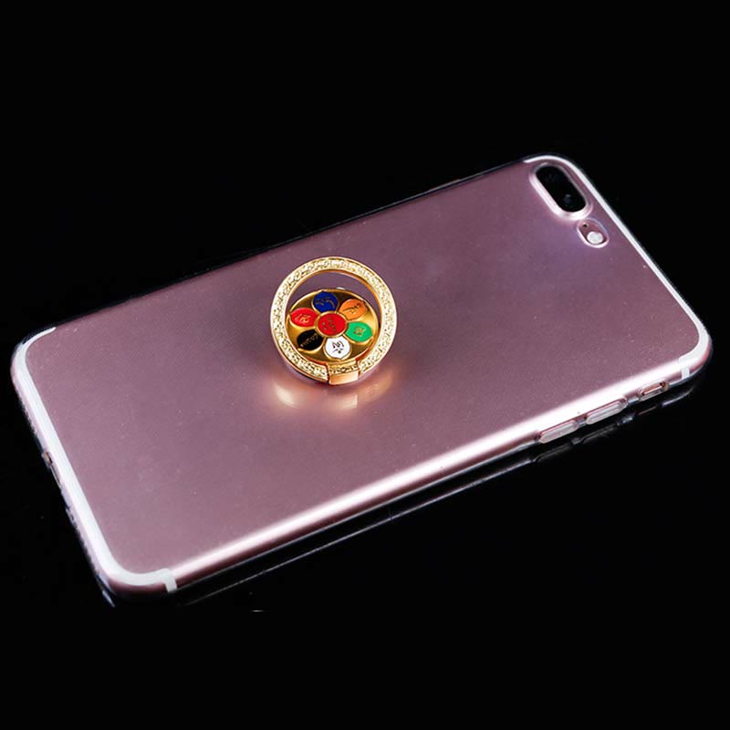 Soporte de anillo para teléfono tibetano Om Mani Padme Hum Peace, decoraciones universales para teléfono