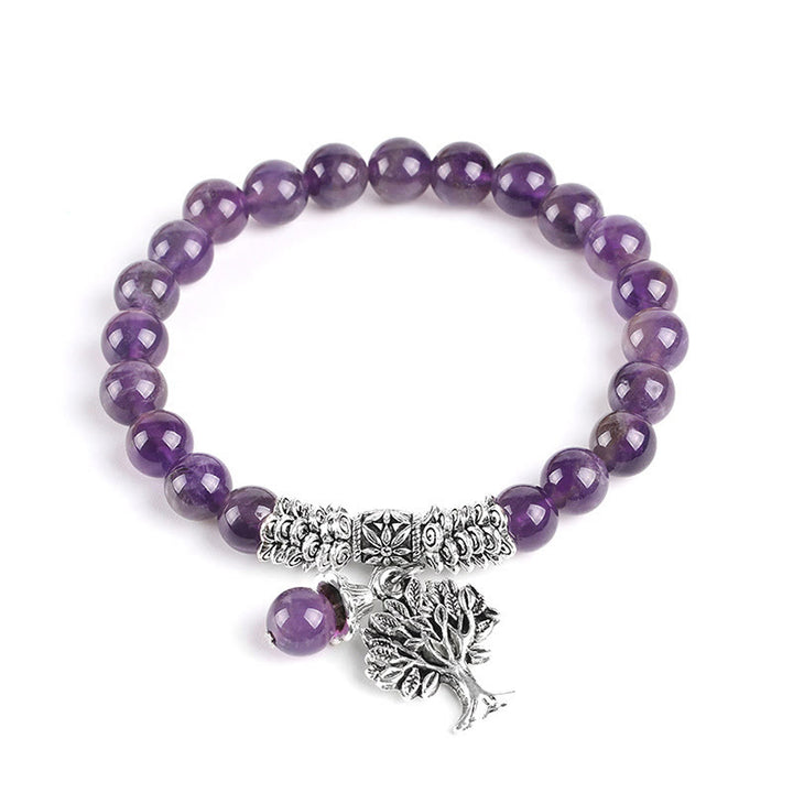 Pulsera elástica con amuleto de la suerte, árbol de la vida, Buddha Stones