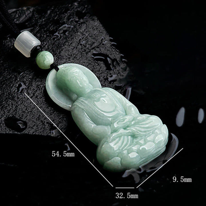 Collar de cadena de compasión con amuleto de jade de Buda Amitabha de Buddha Stones - image 17