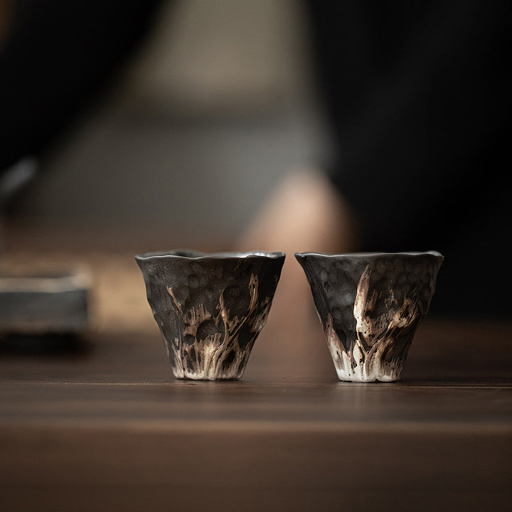 Taza de té de cerámica Zen con forma de flor de loto, Buddha Stones, taza de té de Kung Fu, 50ml
