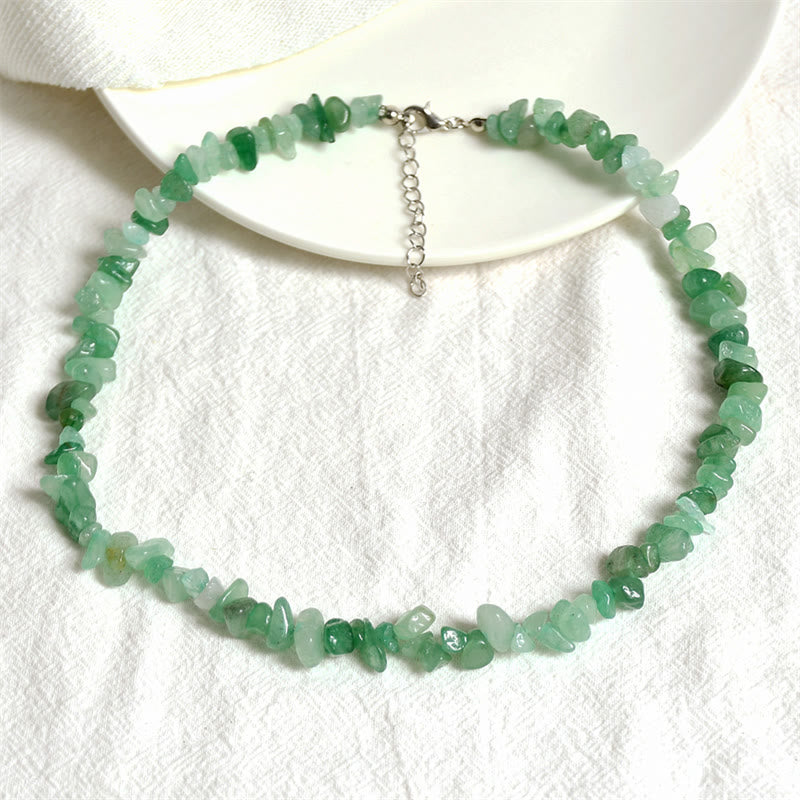 Collar de la suerte con piedras de cristal natural de Buddha Stones - Aventurina verde - image 0
