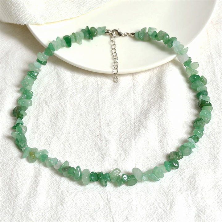 Collar de la suerte con piedras de cristal natural de Buddha Stones - Aventurina verde - image 0