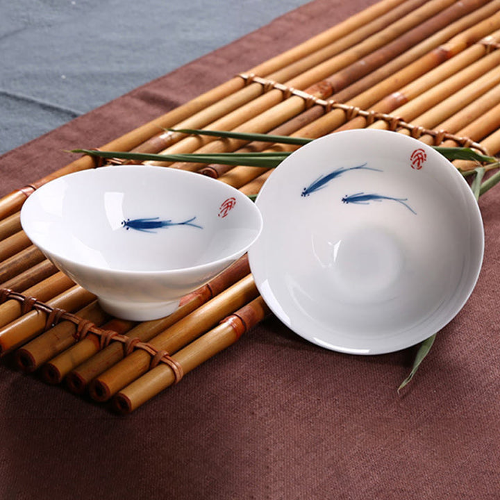Buddha Stones Jingdezhen, porcelana azul y blanca, pez Koi, taza de té de cerámica, tazas de té de Kung Fu