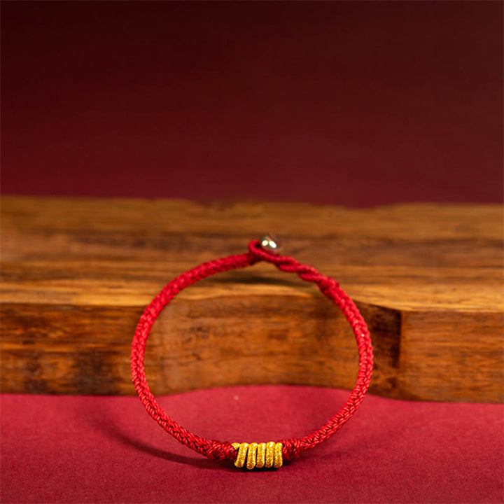 Pulsera de cuerda trenzada de protección de la suerte con nudo King Kong hecha a mano con Buddha Stones