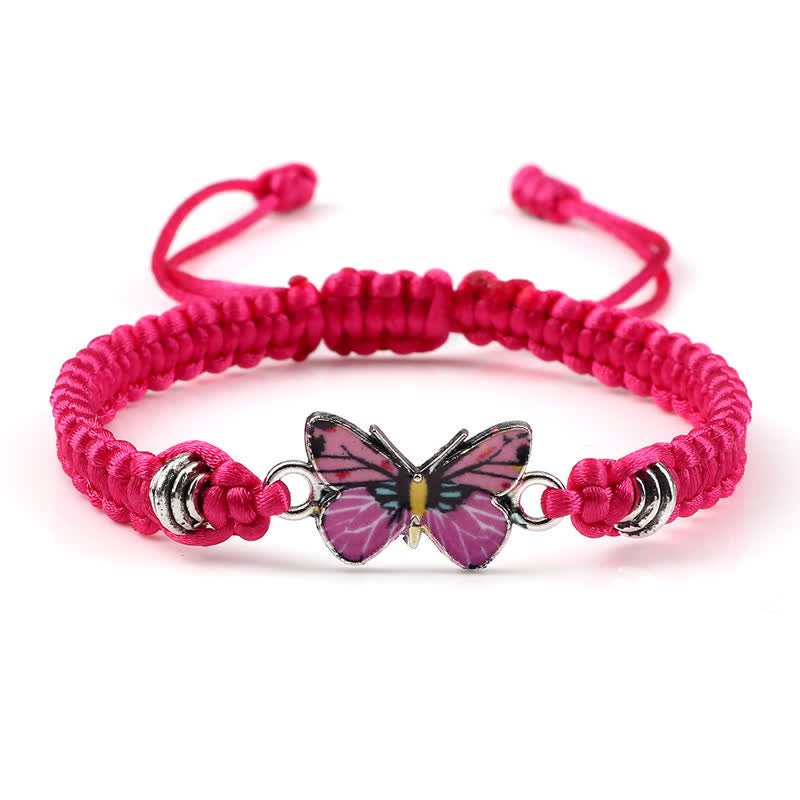 Pulsera con dije de hilo de amor y libertad de mariposa con Buddha Stones