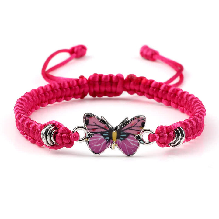 Pulsera con dije de hilo de amor y libertad de mariposa con Buddha Stones