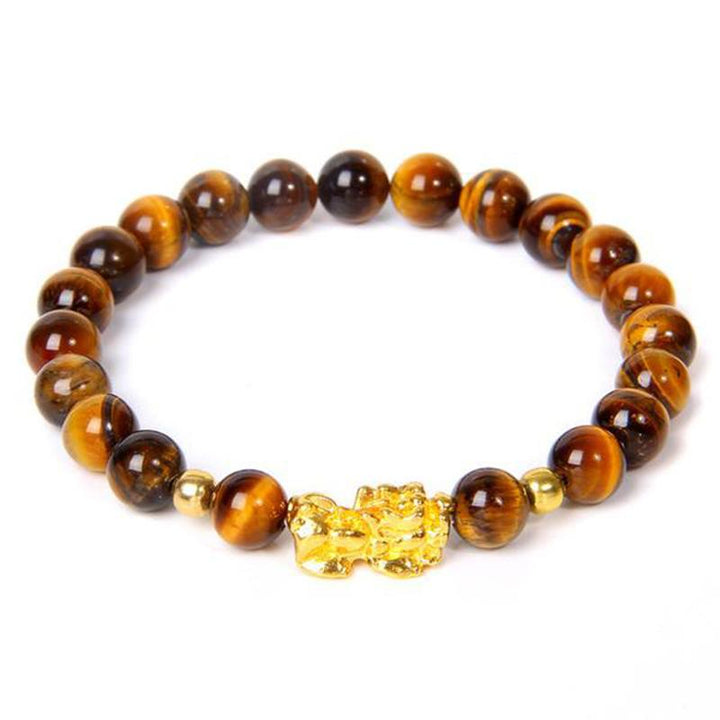Pulsera de riqueza de obsidiana de Pixiu de la suerte FengShui de Buddha Stones
