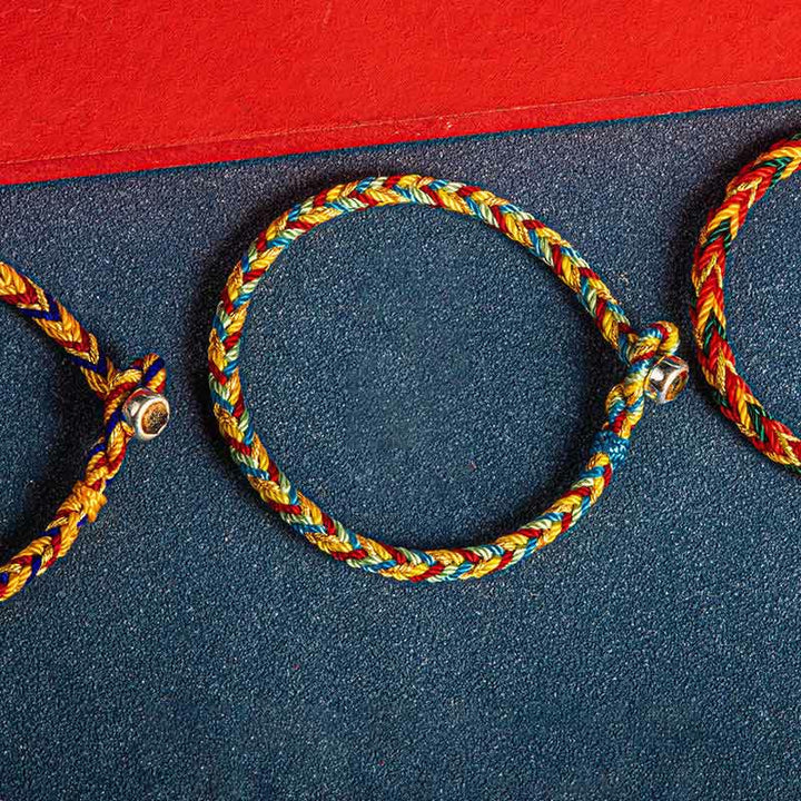 Buddha Stones &quot;Que estés sano y salvo todo el año&quot; Pulsera Suerte Multicolor