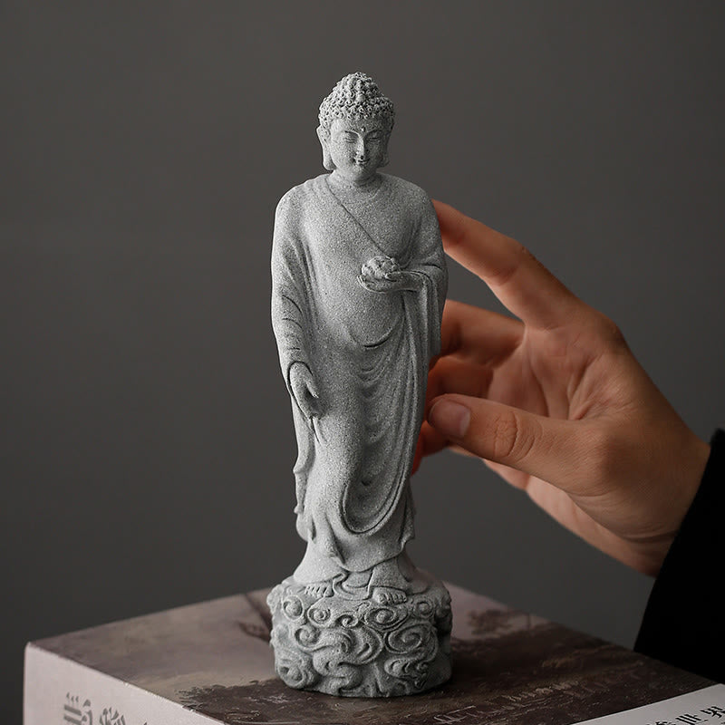 Buddha Stones Meditación Buda Nubes Auspiciosas Diseño Serenidad Decoración del Hogar