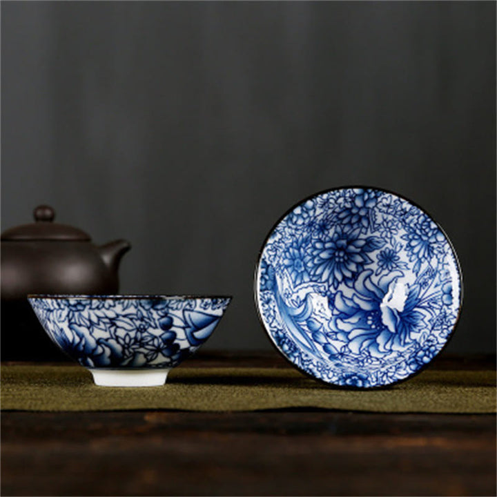 Taza de té de Buddha Stones, flores, carácter Fu, montañas, loto, flores de cerezo, taza de té de Kung Fu