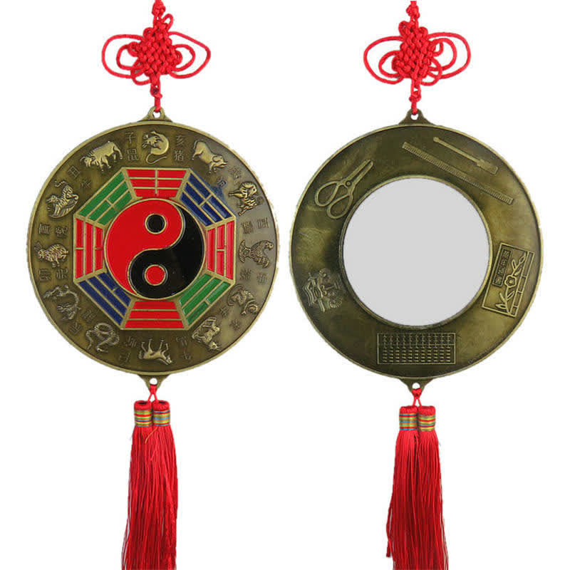 Feng Shui Bagua Mapa Chino Anudado Armonía Energía Mapa Espejo - Mapa Bagua redondo de 14 cm - image 9