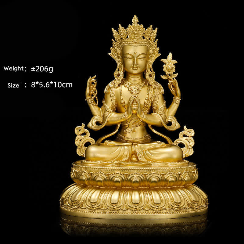 Figura de Buda medicinal Shakyamuni Amitabha, estatua de cobre de serenidad, decoración del hogar