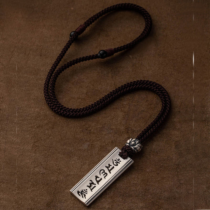 Colgante de plata de ley 999 con Buddha Stones Om Mani Padme Hum grabado Lotus Wisdom - image 14