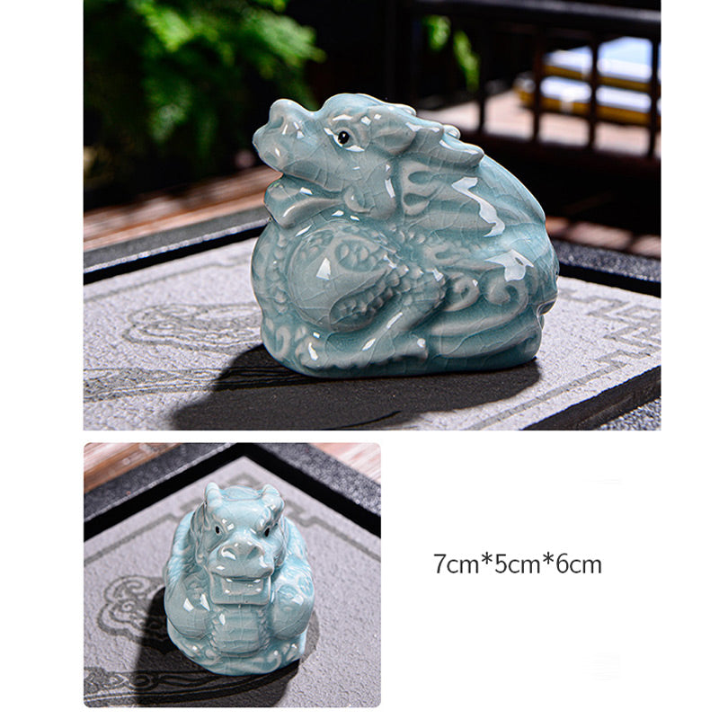 Buddha Stones zodiaco chino riqueza cerámica té mascota hogar estatuilla decoración